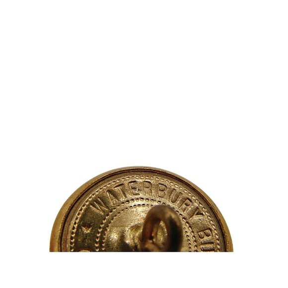 Lot of 5 Vintage Waterbury Co Conn Military Brass Eagle Anchor Buttons 2 Sizes - Picture 6 of 9
